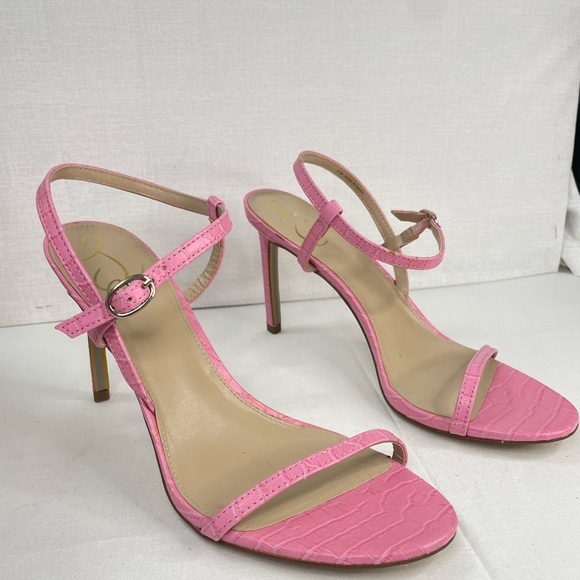 Sam Edelman Doran Strappy Sandal Women Pink Confetti Stiletto Heel 9.5 M (g 118) - Picture 7 of 9